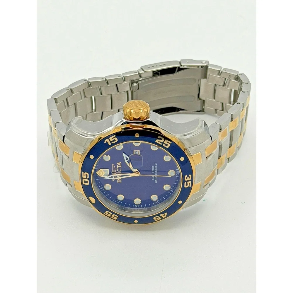 Invicta Pro Diver 39089 Men's Watch Two Tone Blue Dial 200M